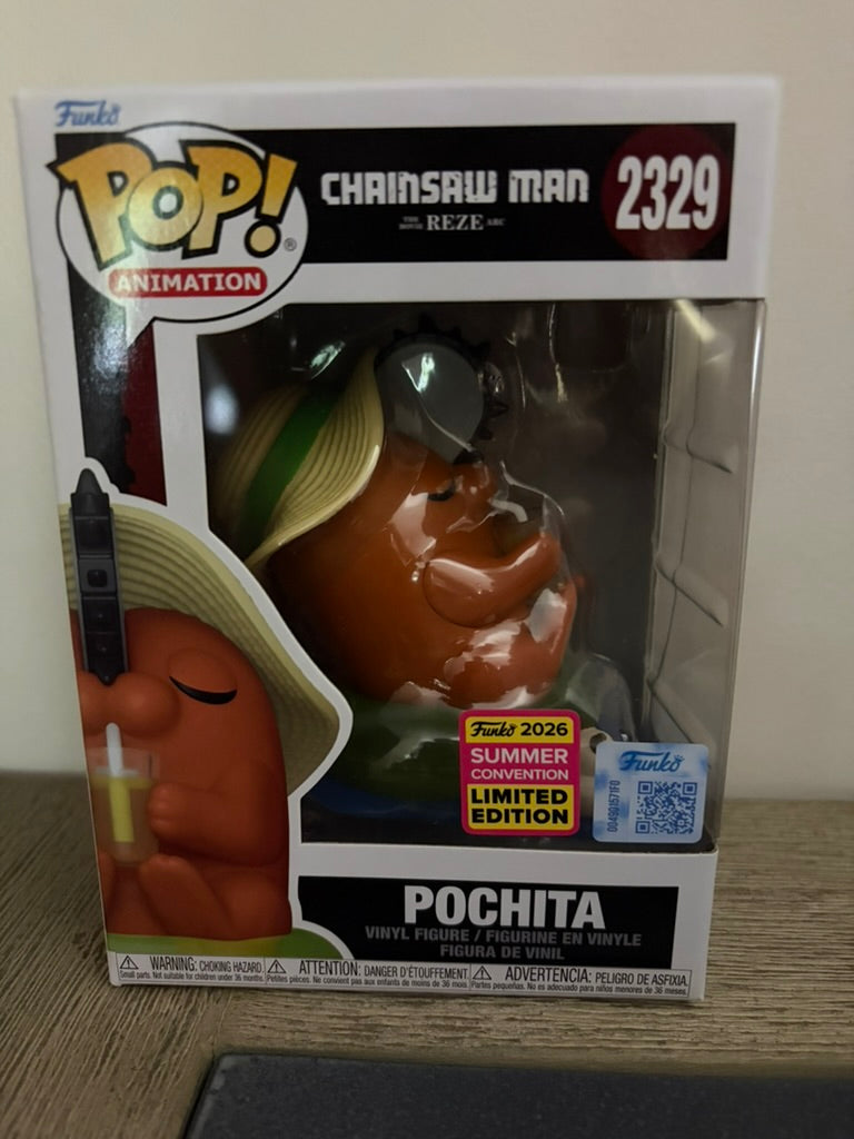 Funko Pop! Vinyl: Chainsaw Man - Pochita with Sunhat - San Diego Comic Con