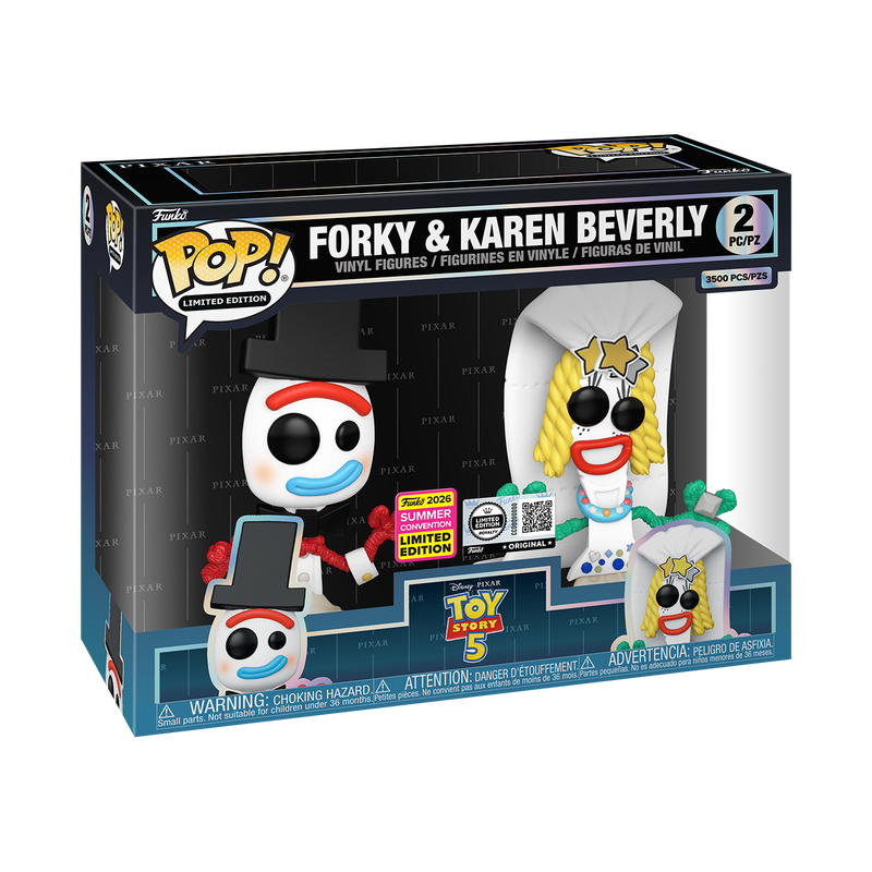 Pop! Forky and Karen Beverly 2-Pack with Pop! Protector