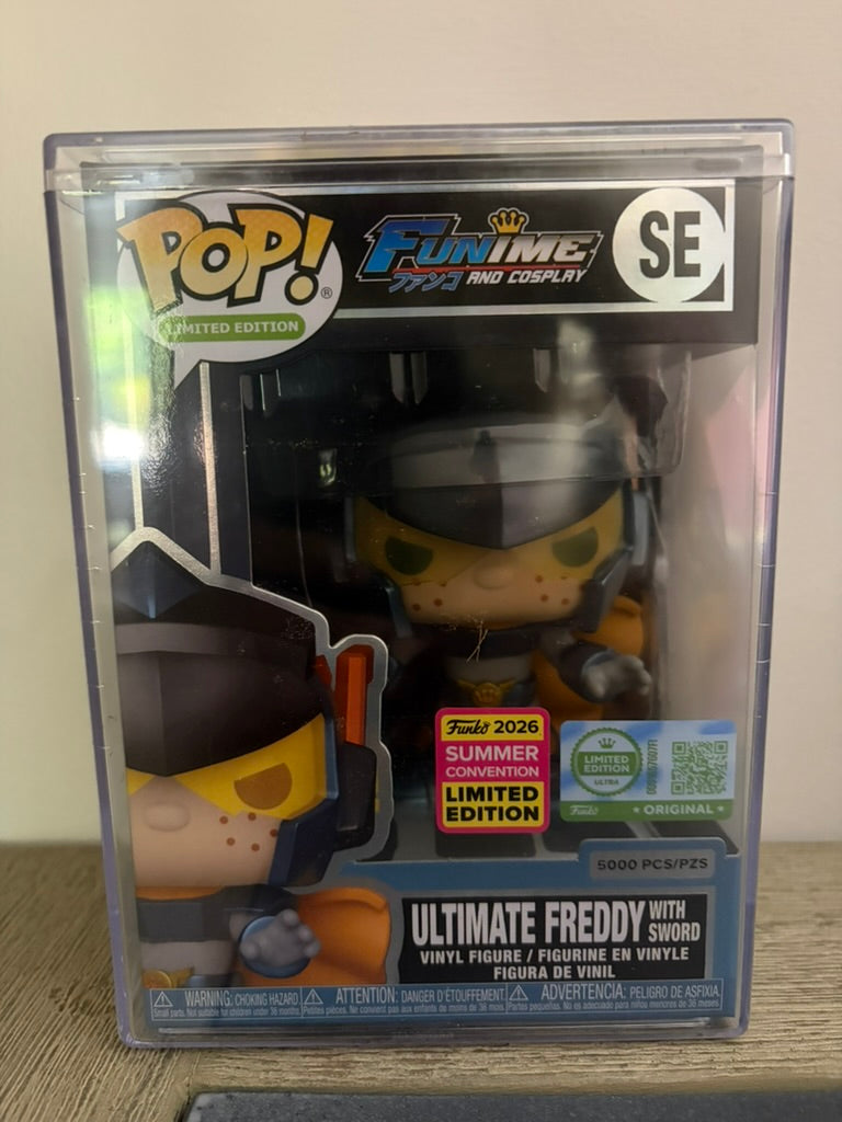 Funko Pop! Ultimate Freddy with Sword with Pop! Protector LE 5000 SDCC