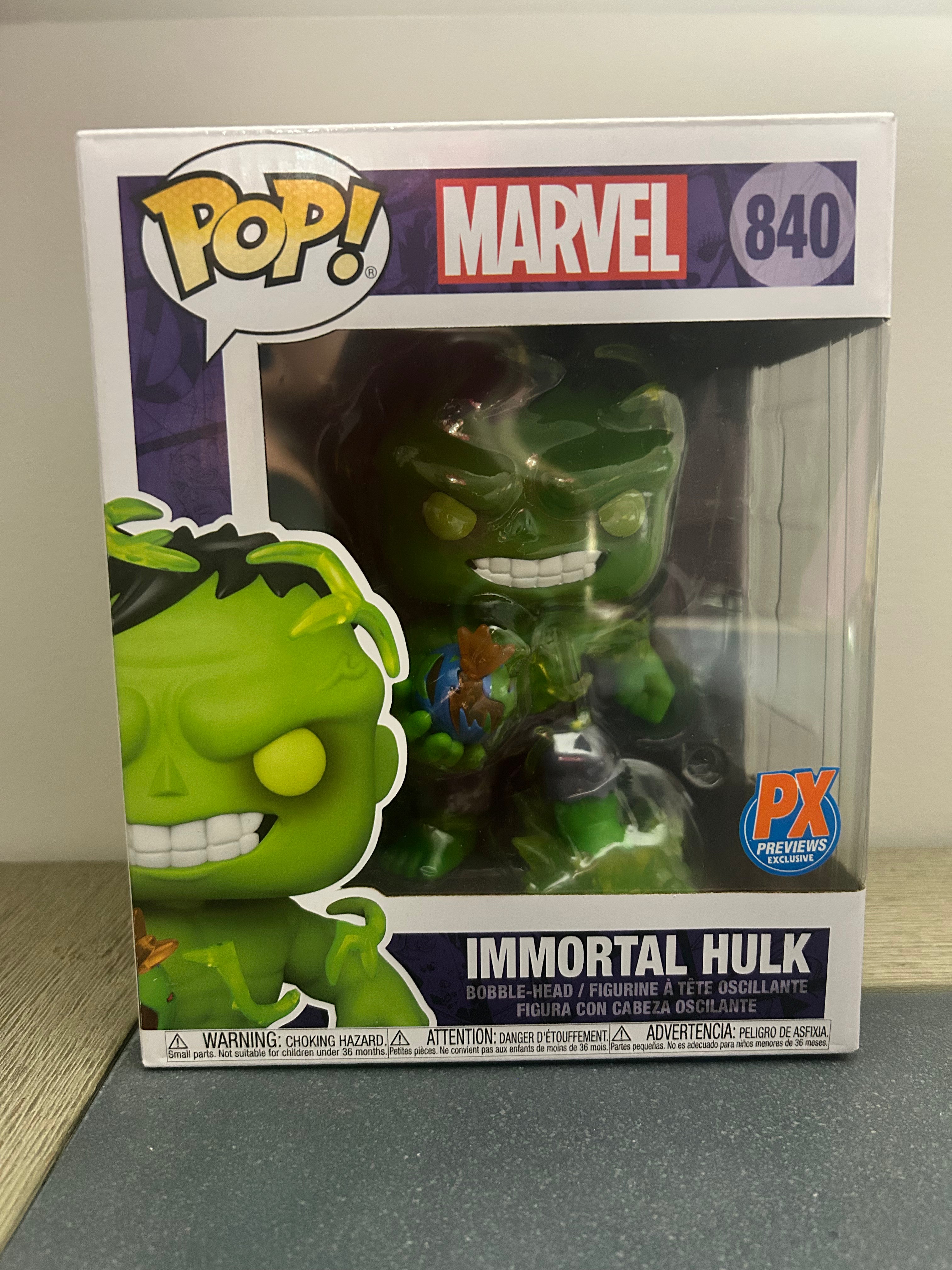 Funko Pop! Immortal Hulk #840 LE Glow Chase PX Previews Exclusive Marvel