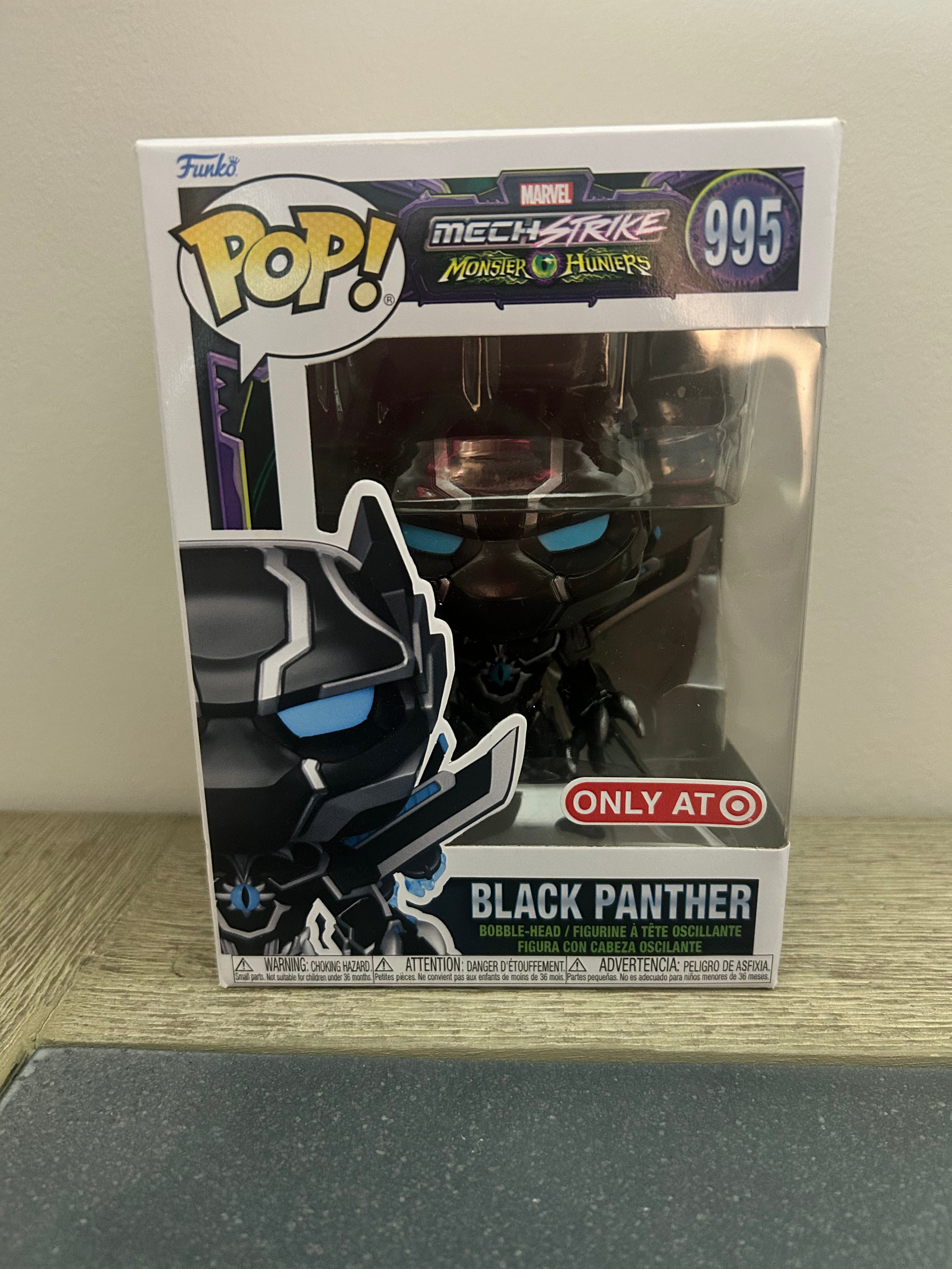 Funko Mech Strike Monster Hunters POP! Marvel Black Panther Exclusive Vinyl Bobble Head #995