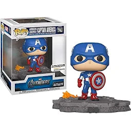 Funko Pop! Deluxe Avengers Assemble Captain America Amazon Exclusive #589